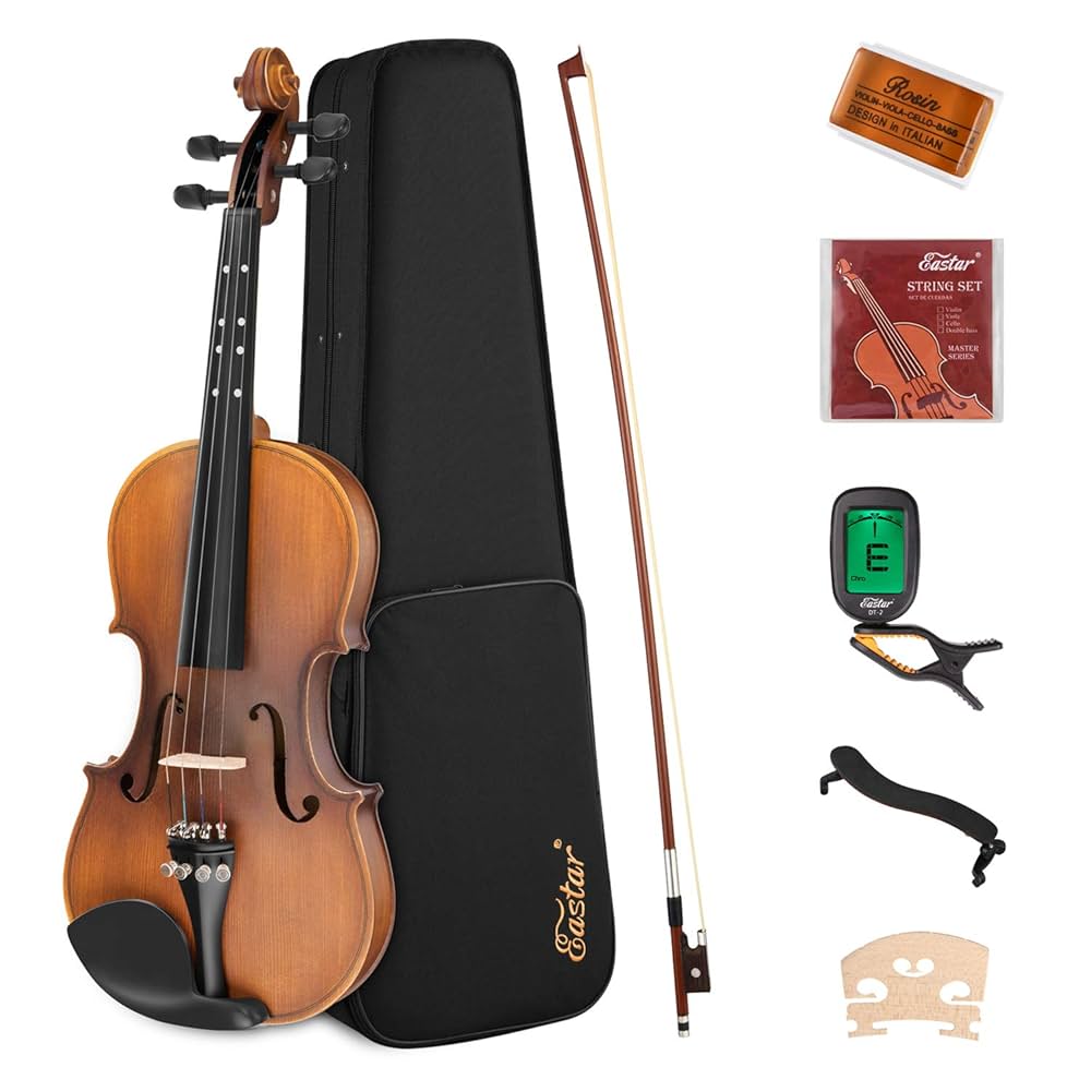 Eastar バイオリンセット EVA-3 4/4 Eastar 4/4 Violin Set Fiddle for Beginners with Hard Case